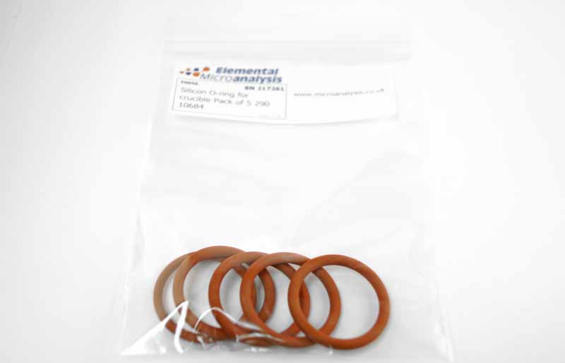 Silicon O-ring for crucible Pack of 5 290 10684